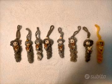 Portafortuna pensierino fatto a mano uncinetto