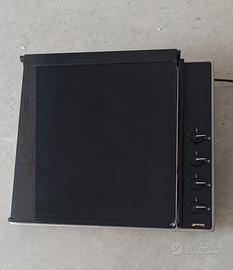 piano cottura 4 fuochi coperchio nero fumè SMEG