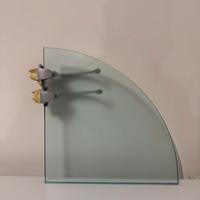 Mensola in vetro con staffe