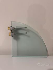 Mensola in vetro con staffe