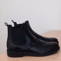 Stivaletti in Pelle Nera Made in Italy