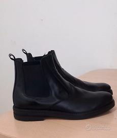 Stivaletti in Pelle Nera Made in Italy