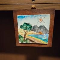 Quadretto in mattonella fatto a mano di Napoli