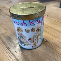 GIOCO VINTAGE - SALVADANAIO SARAH KAY CON PUZZLE