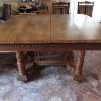 tavolo francese epoca allungabile + 5 sedie 