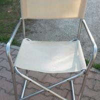 Sedia pieghevole con telaio in alluminio