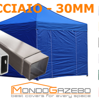 Gazebo 3x3 mt pieghevole con pareti acciaio 3cm