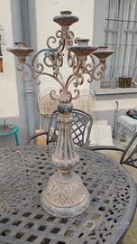 Grande candelabro candeliere 5 bracci in metallo