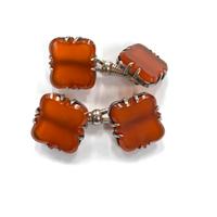 Gemelli da polso in argento pietre corniola