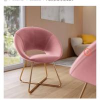 Sedie poltroncine Deghi in velluto rosa NUOVE