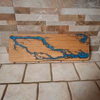 Tagliere in legno e resina 