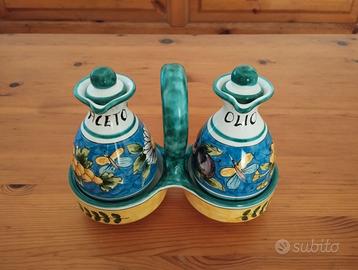 Set Olio e Aceto di Ceramica Positanese