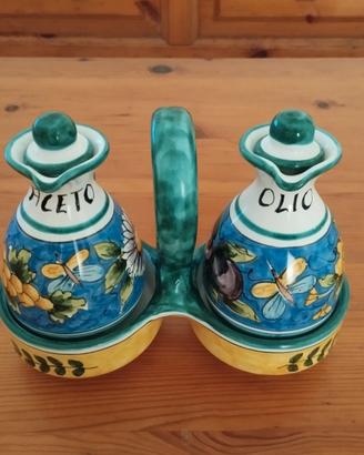 Set Olio e Aceto di Ceramica Positanese