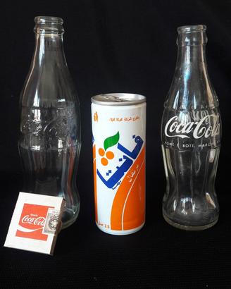 vecchie bottiglie Coca-Cola Fanta 