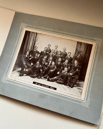 Foto elegante cartonata vintage scuola classe 1895