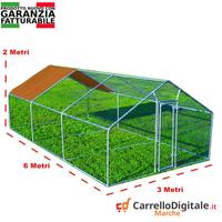 Gabbia Galline 3x6m x 2mH-18mq - arancio