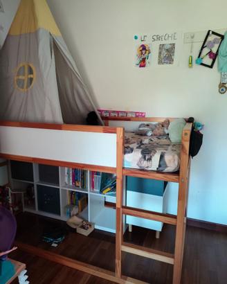 Letto soppalco IKEA con materasso