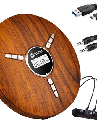 Discman Klim Wood Lettore CD Portatile