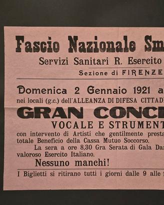 manifesto ventennio firenze 1921 ww1 ww2 marcia