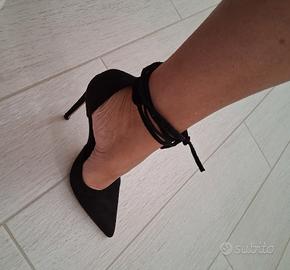 decolte nere eleganti camosciate n.38