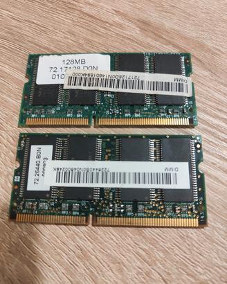 Vecchi banchi Ram Dimm 128 Mb