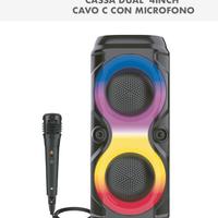 Altoparlante cassa 40cm ricaricabile con microfono
