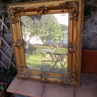 Antico specchio completo di cornice 1800