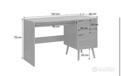 Scrivania moderna colore noce