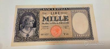 1000 lire 1947 Italia Turrita-serie V.46 N.001437-