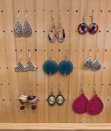 Lotto 9 paia di orecchini donna – vari modelli