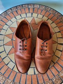 Scarpe Oxford Wholecut pelle di vitello color cuoi