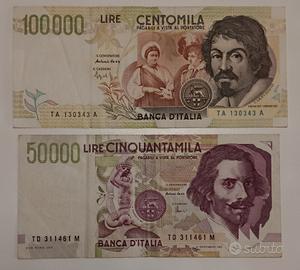 11# Banconote 100000 e 50000 lire II tipo