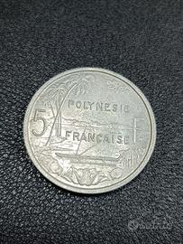 moneta 5 Franchi  1975 - Polinesia francese 