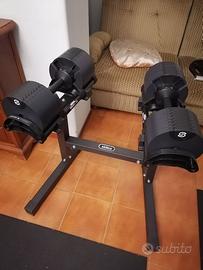 Manubri Regolabili 32kg Nuobell Sidea con Rack