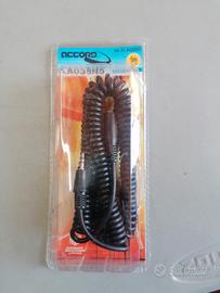 Cavo Audio Jack 3.5mm Spiralato Accord 5m - NUOVO 