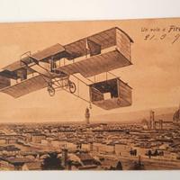 Cartolina Storica Primo Volo Aereo Firenze 1910
