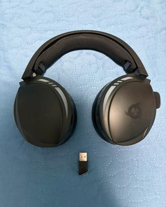 Cuffie wireless gaming con microfono e led