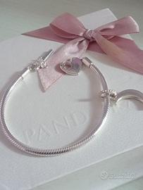 Bracciale nuovo pandora cm.19 con pendente luna 