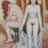 dipinto ad olio su tela di M. Wahid