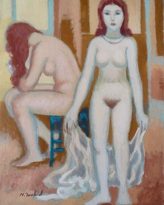 dipinto ad olio su tela di M. Wahid