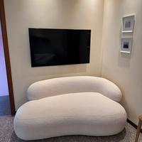 Divano Bianco Bouclè Design Westwing