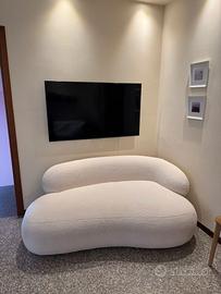 Divano Bianco Bouclè Design Westwing