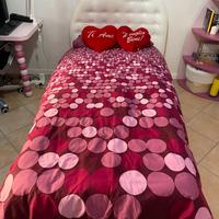 Letto 1 piazza ecopelle bianco