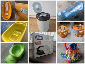 Prima infanzia: vasca, monitor, mangiapannolini