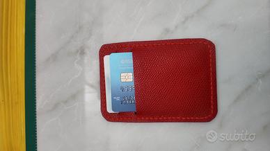 porta carte di credito in pelle