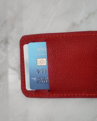 porta carte di credito in pelle