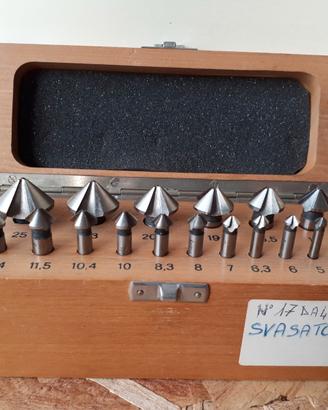 N. 17 Svasatori codolo cilindrico a 3 taglienti