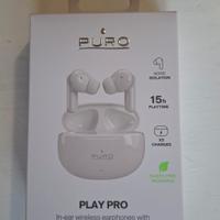 Auricolari Puro Play Pro wireless, nuove, 