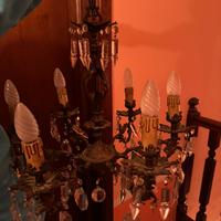 Lampadario vintage gocce cristallo