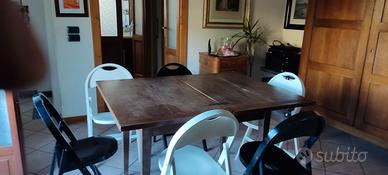 n.6sedie  pieghevoli tric anni vintage